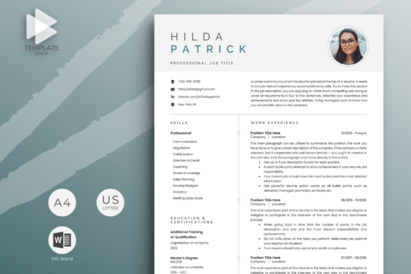 Download Resume Template with Photo for MS Word - Resume template with photo Collection